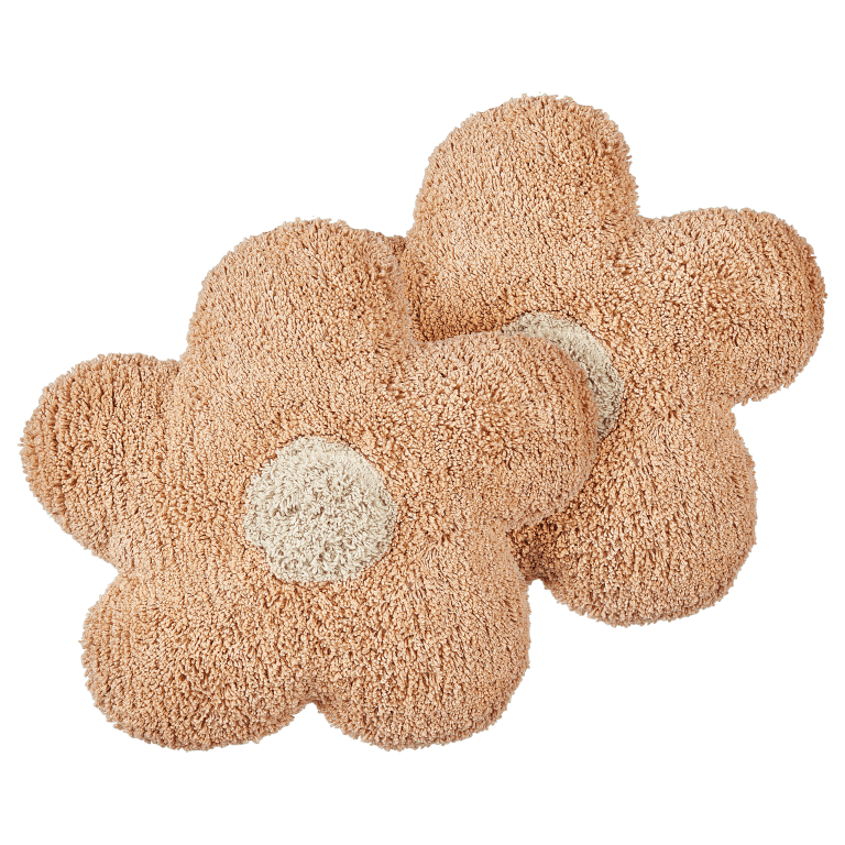 Koristetyynysetti 2 kpl SORREL puuvilla 30 x 30 cm Persikka Kukka