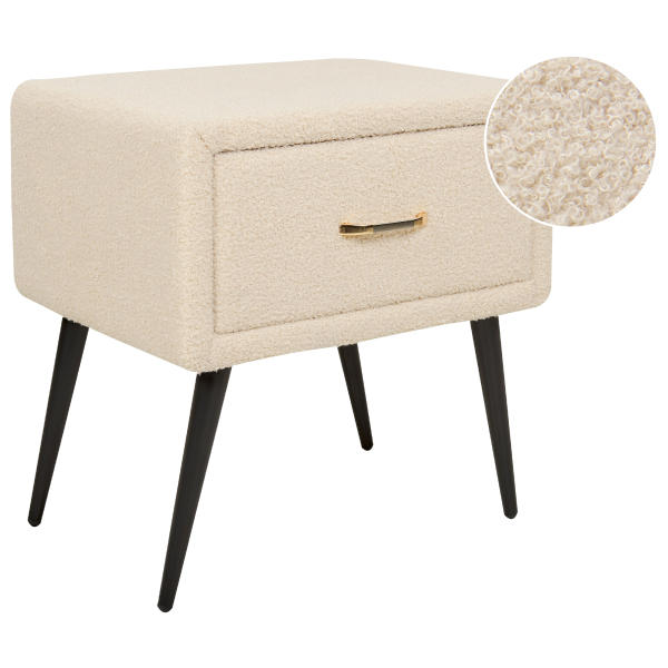 Yöpöytä laatikolla FLAYAT buklee Beige