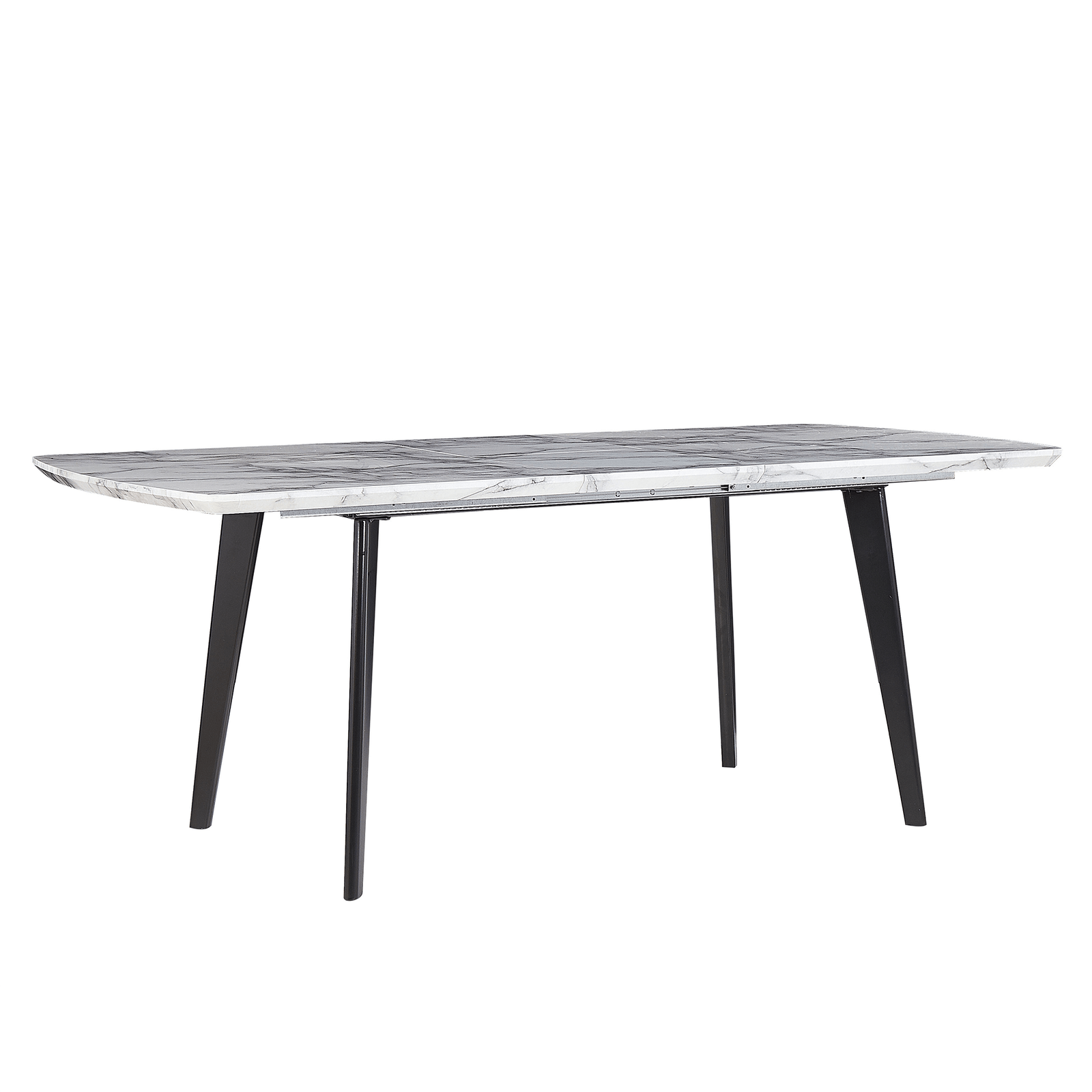 Jatkettava ruokapöytä MOSBY Harmaa marmorikuvio 160/200 cm 90 cm