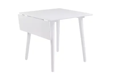 Lotta jatkettava ruokapöytä 80x80+25cm valkoinen 110647