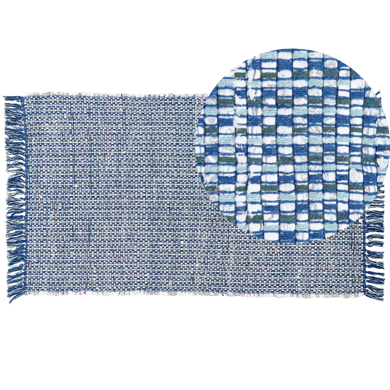 Matto BESNI Sininen 80 x 150 cm puuvilla