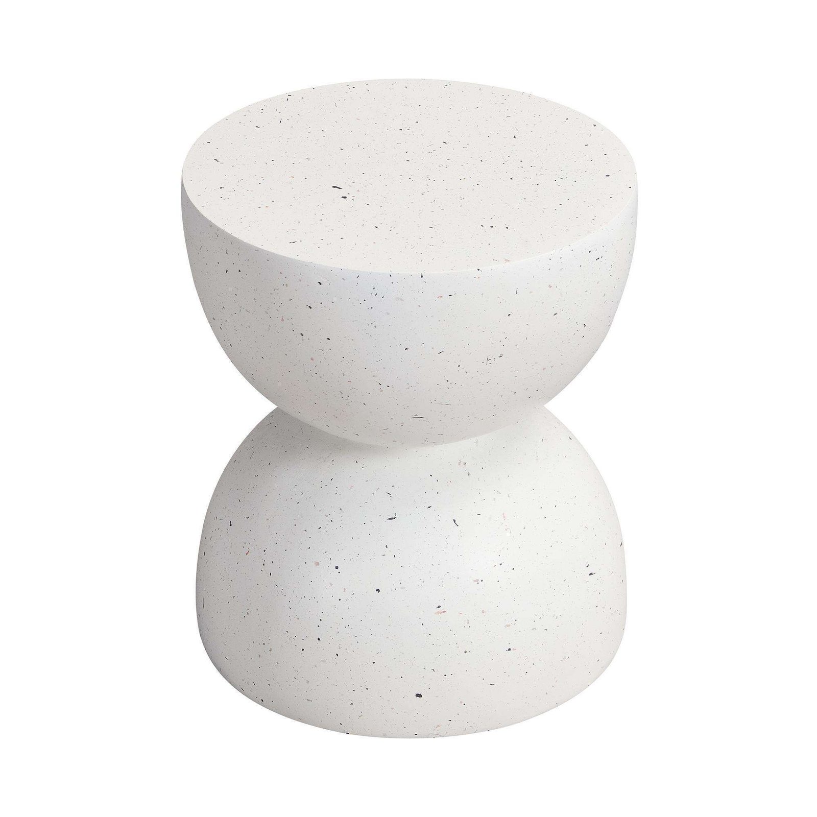 Apupöytä, valkoinen terrazzo, MgO-materiaalia, moderni tyyli