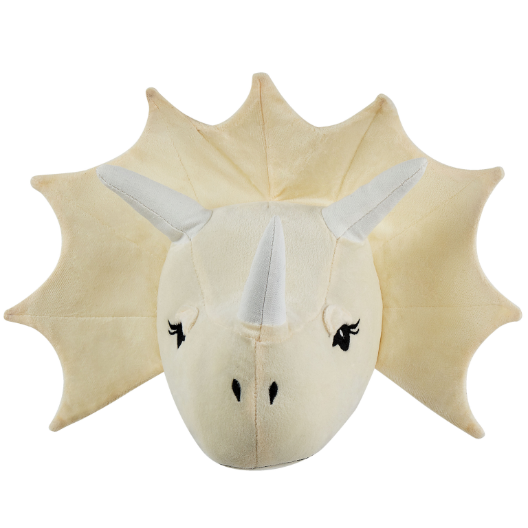 Lasten seinäkoriste Dinosaurus REXX puuvilla 29 cm Vaaleanbeige