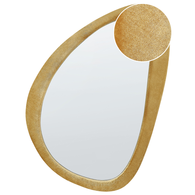 Seinäpeili VENAS 61 cm 91 cm sametti Sinapinkeltainen
