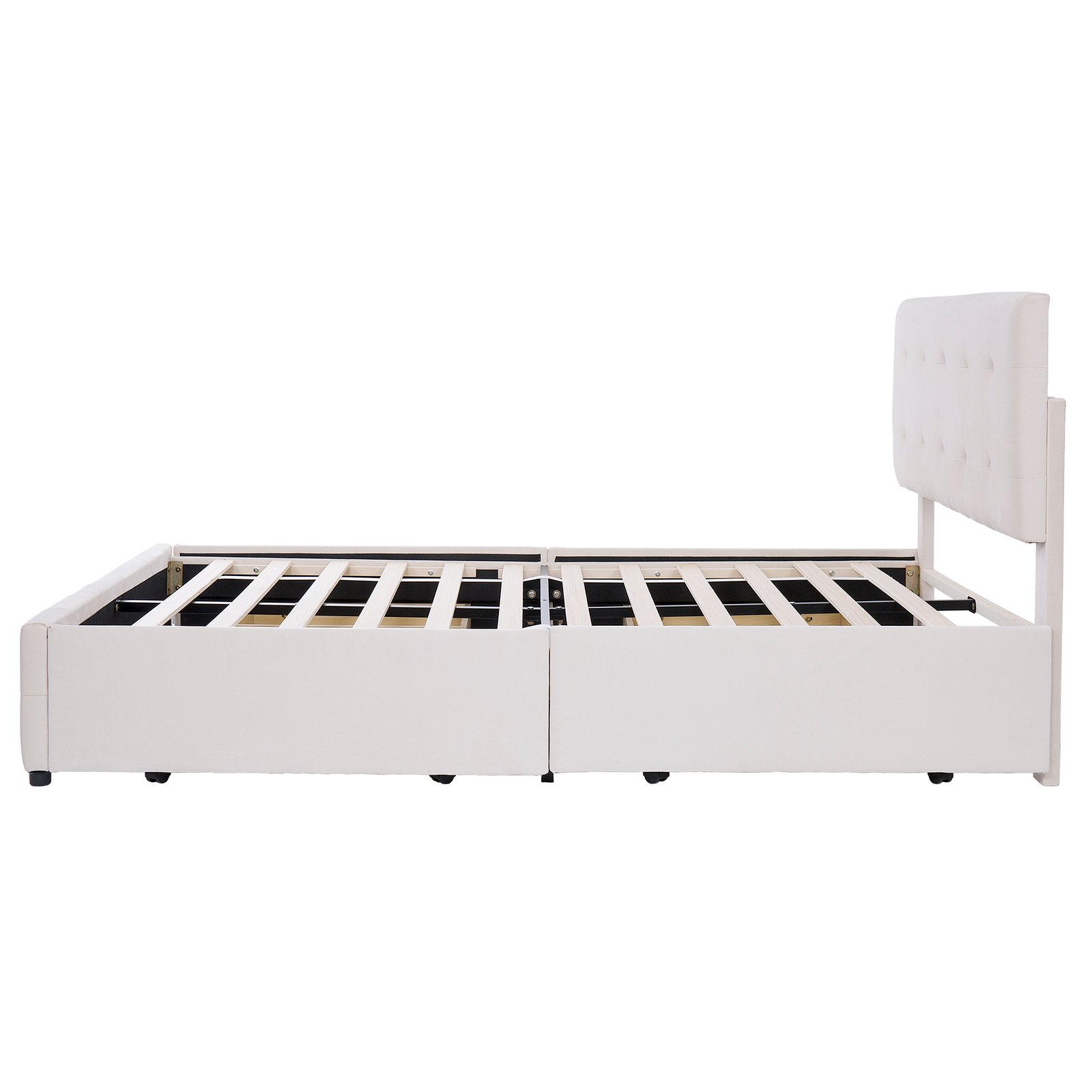 Verhoiltu parisänky, 140x200cm, laatikot Sängynpääty ihoystävällinen, beige