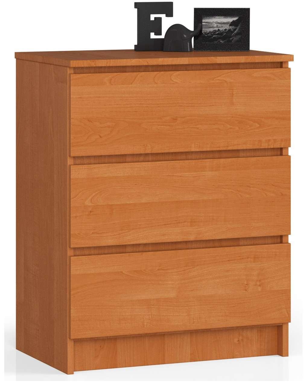 Akord Lipasto 3 laatikkoa Leppä 60x40x77