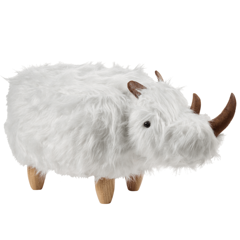 Eläinjakkara WOOLLY keinoturkis Valkoinen