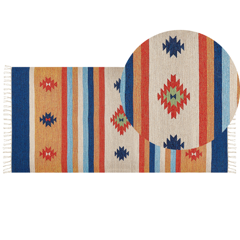 Matto TARONIK Monivärinen 80 x 150 cm puuvilla Kelim-matto
