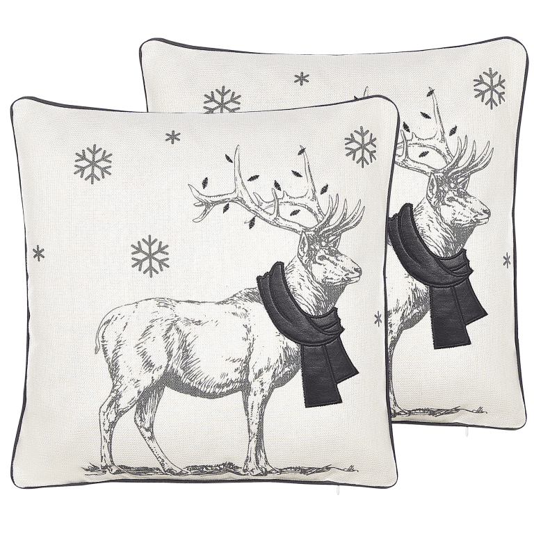 Koristetyynysetti 2 kpl SVEN 45 x 45 cm Musta Joulukuvio