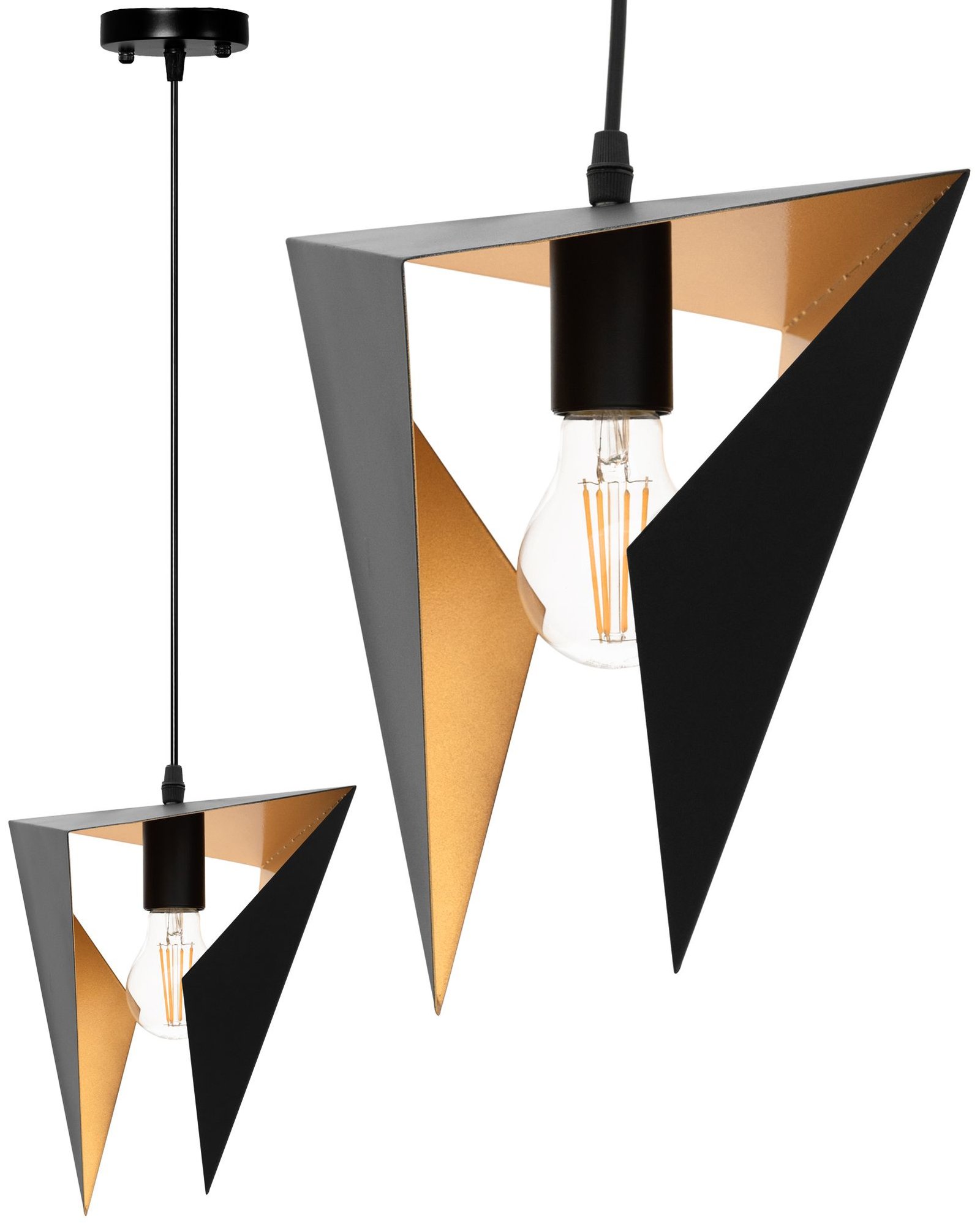 TOOLIGHT riippuva kattovalaisin APP253-1CP musta, 23x17,5x23cm