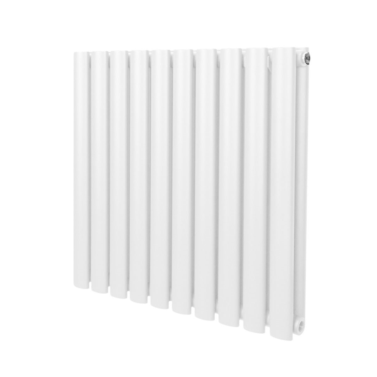 Soikea pylväspatteri – 600 mm x 600 mm - valkoinen