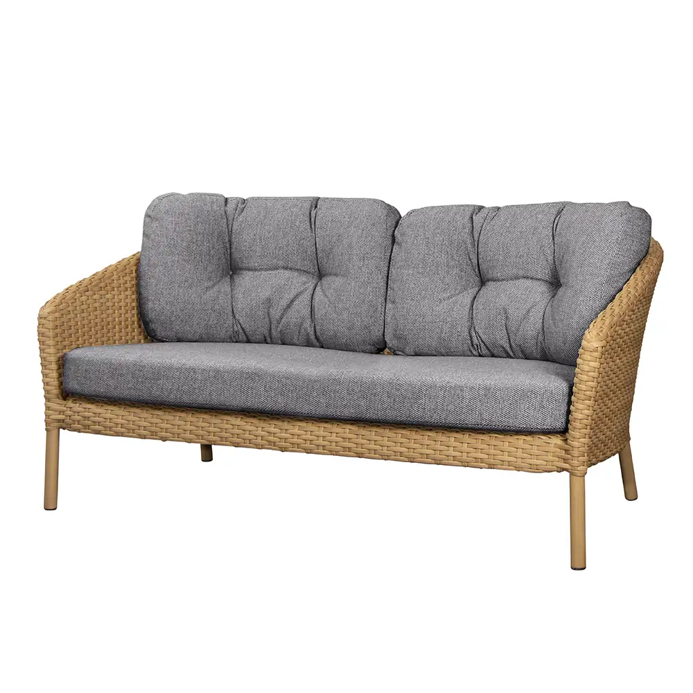 Cane-line, Ocean tyynysarja, Dark grey, 2 istuttavaan sohvaan