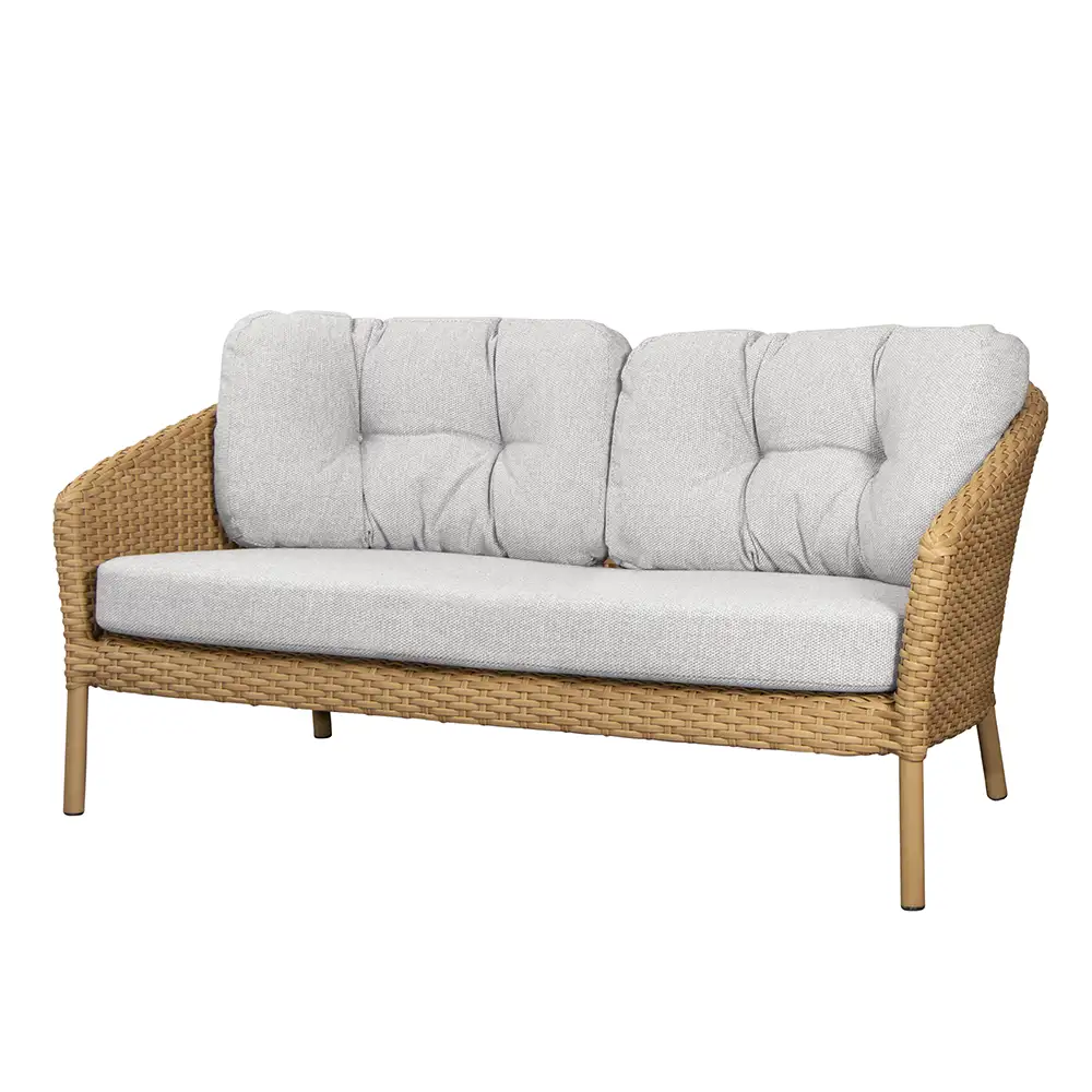 Cane-line, Ocean tyynysarja, Light brown, 2 istuttavaan sohvaan