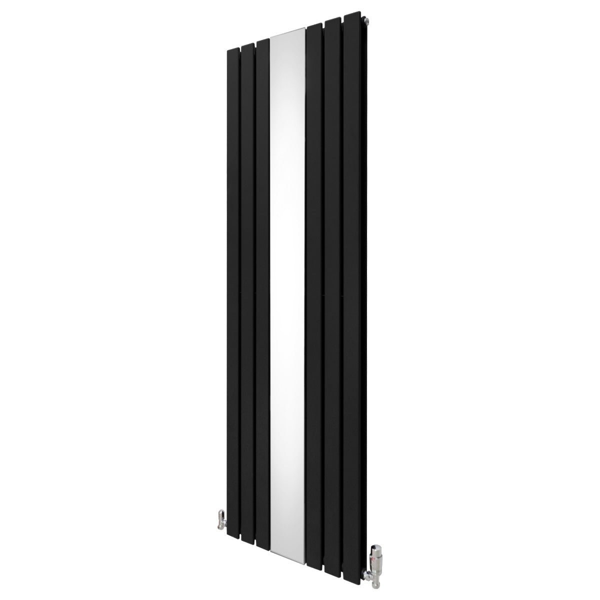 Litteä peilipatteri ja venttiilit - 1800 mm x 565 mm - musta