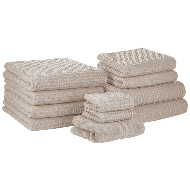 Pyyhesetti 11 kpl AREORA Puuvilla Beige