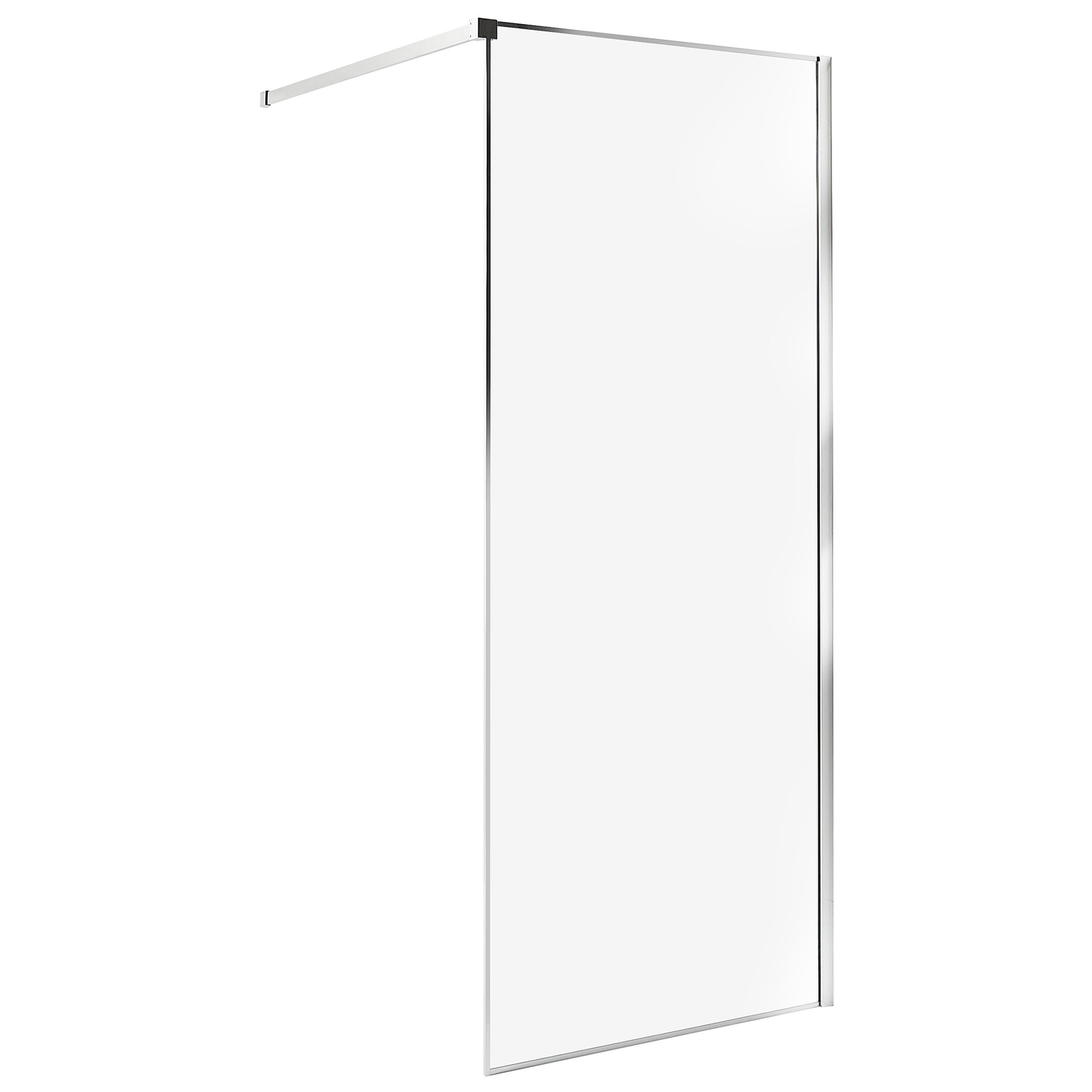 Suihkuseinä WASPAM 80 x 190 cm Hopea