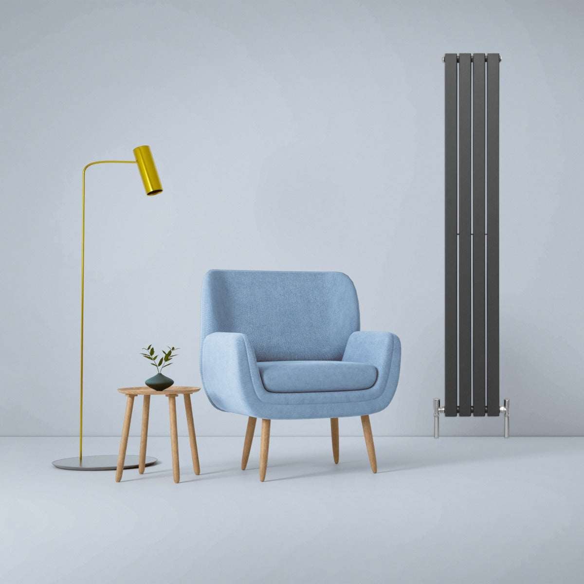 Design-litteät patterit antrasiitinharmaat 1800 mm x 280 mm