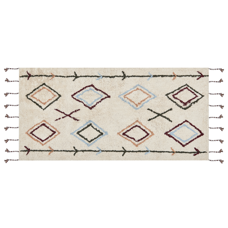 Matto CORUM Beige 80 x 150 cm puuvilla