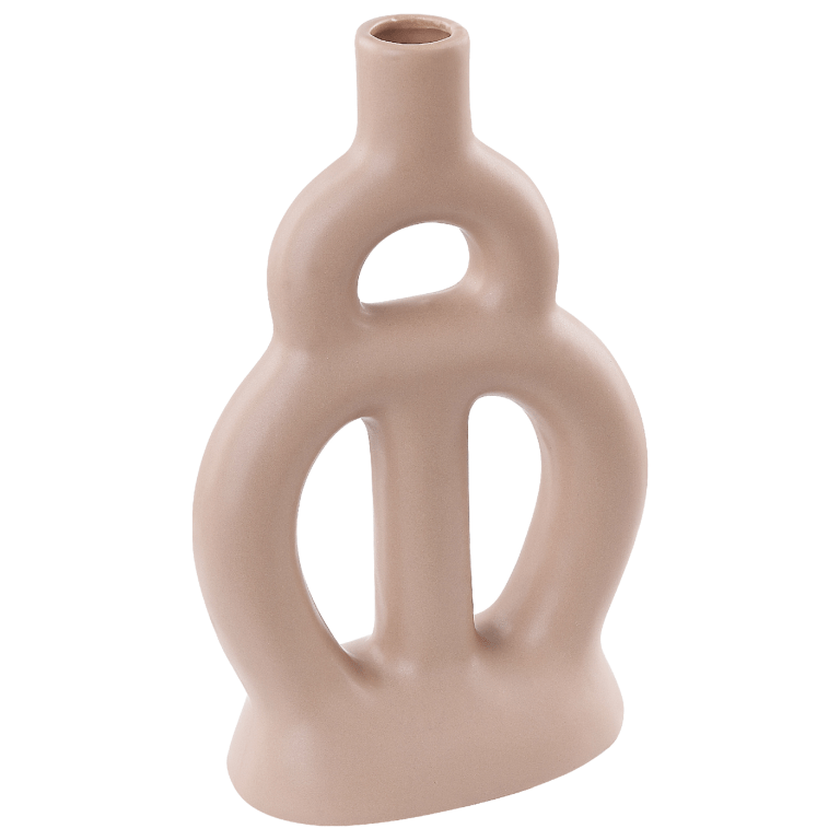 Kukkamaljakko KOZANI keramiikka 28 cm Hiekanbeige