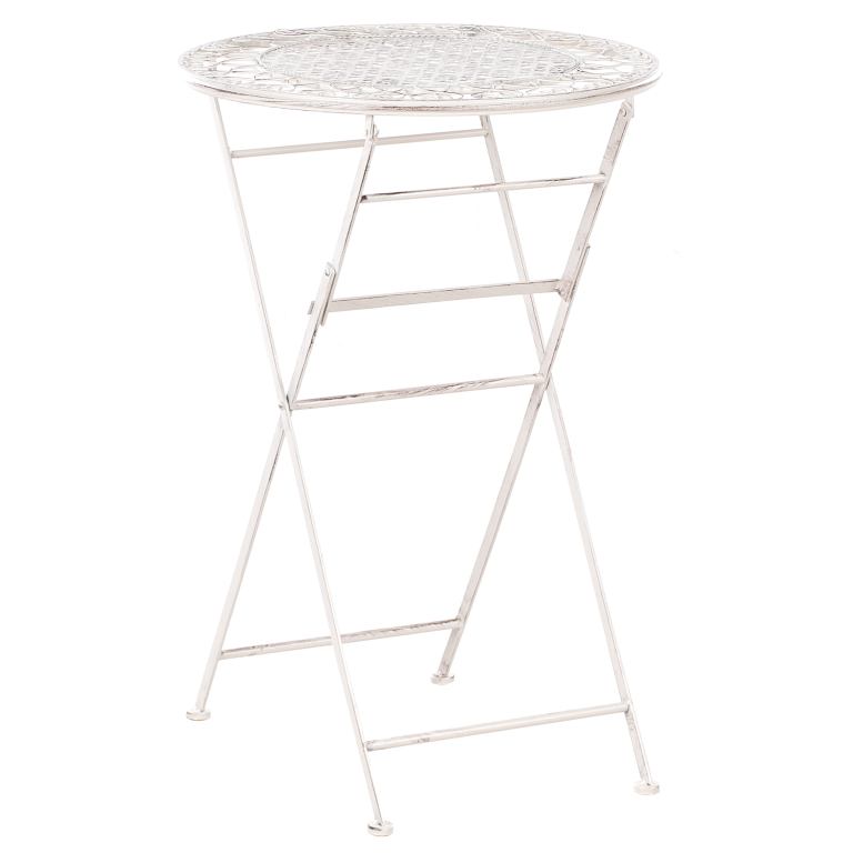 Ulkobaaripöytä TRIESTE 60 cm 60 cm metalli Vaaleanbeige