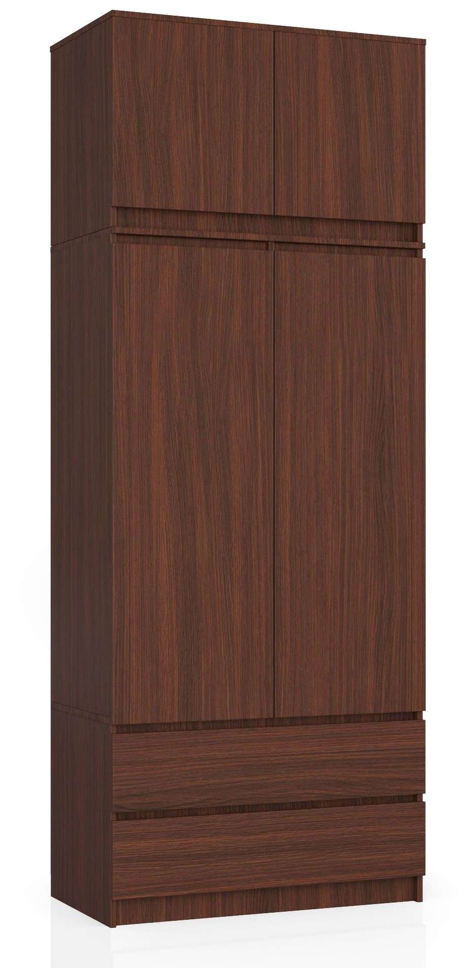 Akord Yläsäilytyskaappi 2-ovinen 2-laatikollinen Wenge 90x51x234