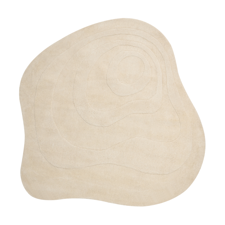 Matto GORANO Vaaleanbeige 160 x 160 cm viskoosi