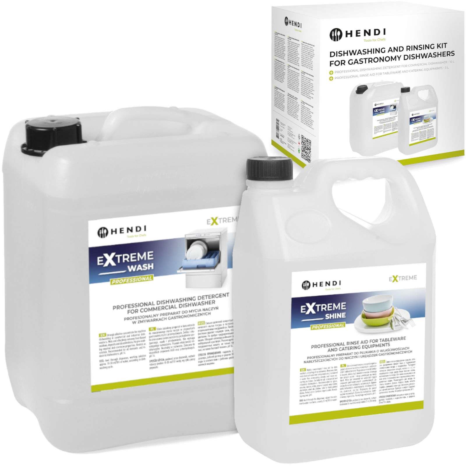 Astianpesukoneiden pesu- ja huuhteluneste, setti 10L + 5L