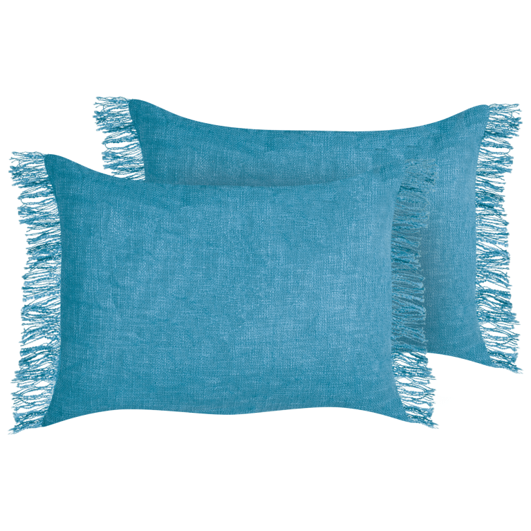 Koristetyynysetti 2 kpl MABA puuvilla 50 x 35 cm Sininen Hillitty