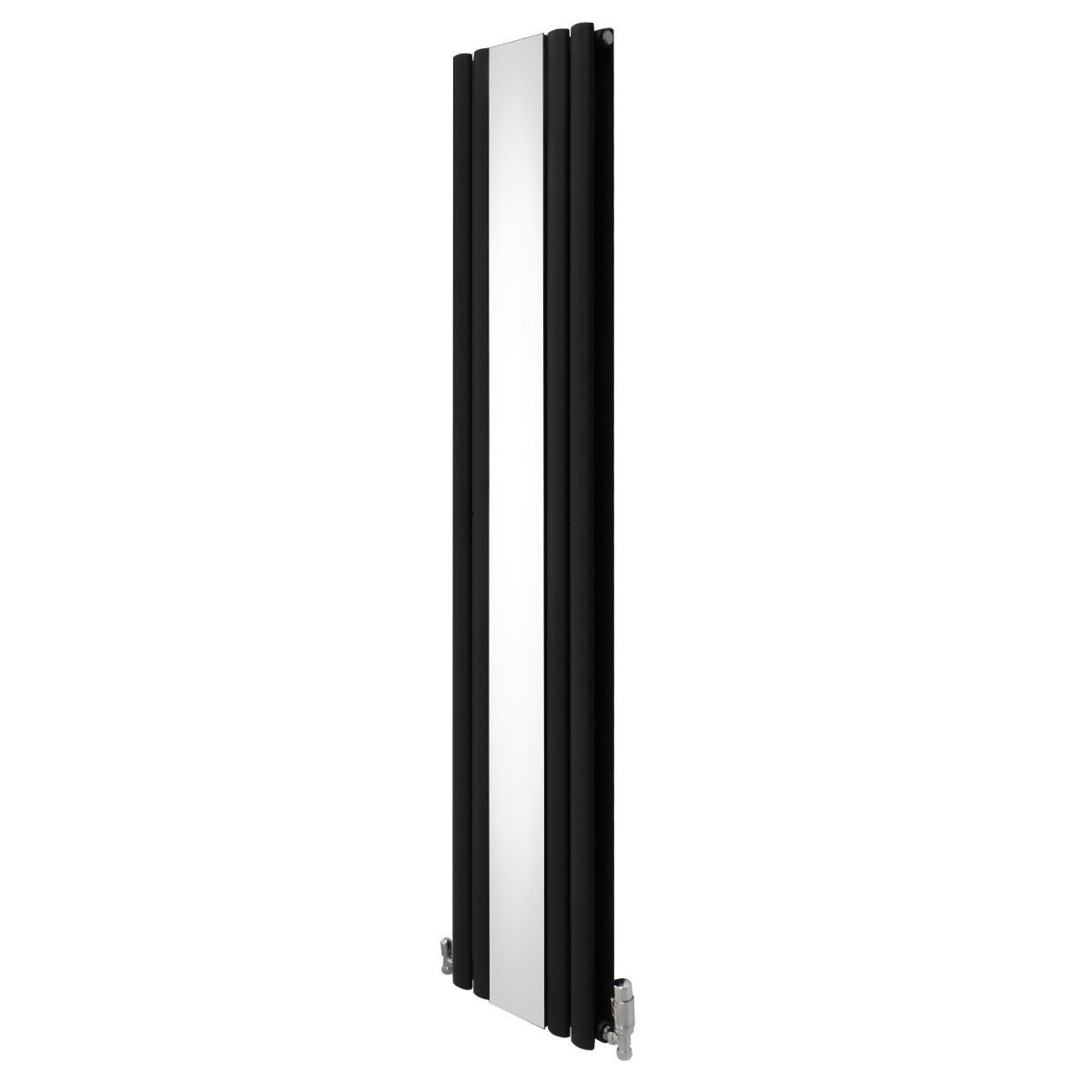 Soikea peilipatteri ja venttiilit - 1800 mm x 380 mm - musta