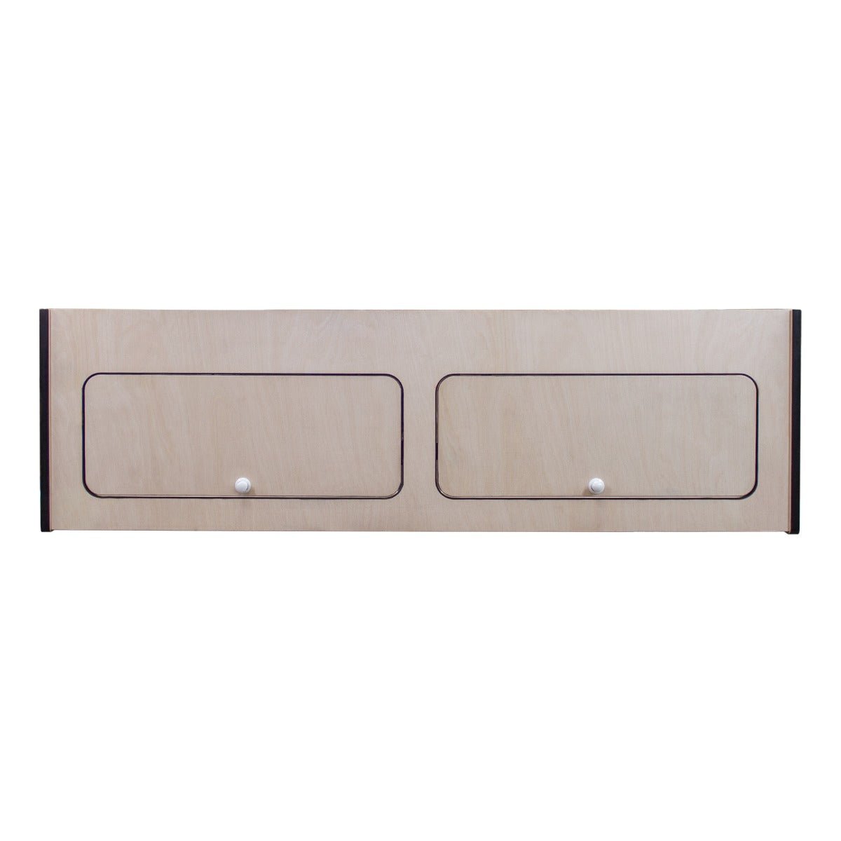 Yläkaappi asuntovaunuille mustilla reunoilla – 120 cm x 35 cm x 35 cm