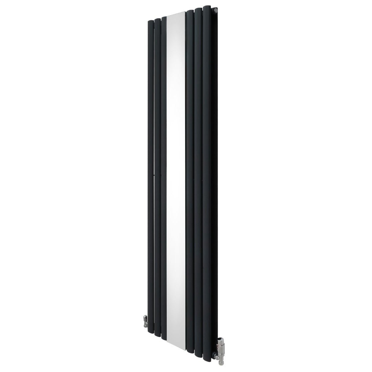 Soikea peilipatteri ja venttiilit - 1800 mm x 500 mm - antrasiitinharmaa