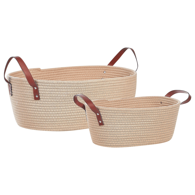 Korisetti 2 kpl GISSAR puuvilla Vaaleanbeige