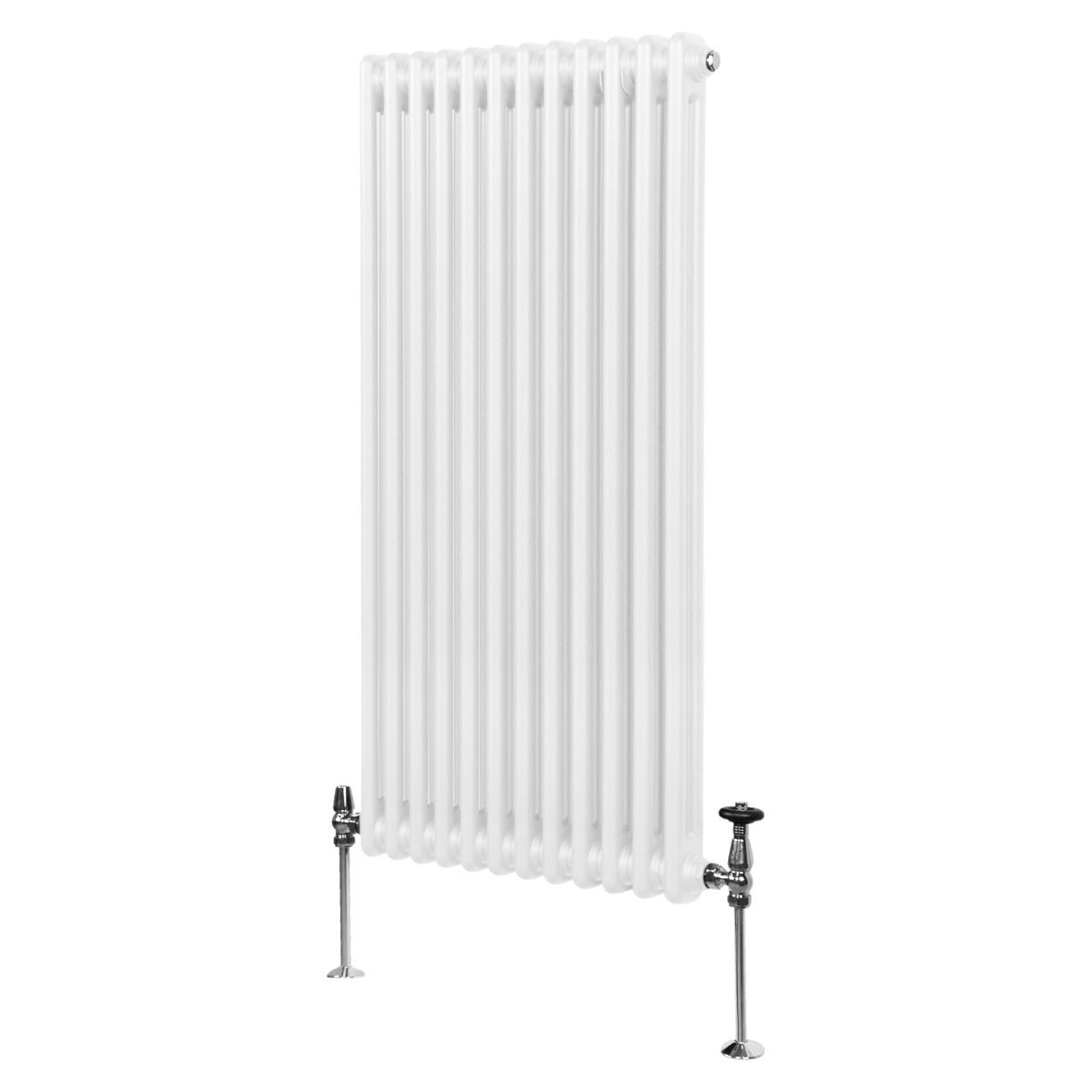 Perinteinen 2-pylväinen patteri - 1500 x 562 mm - valkoinen