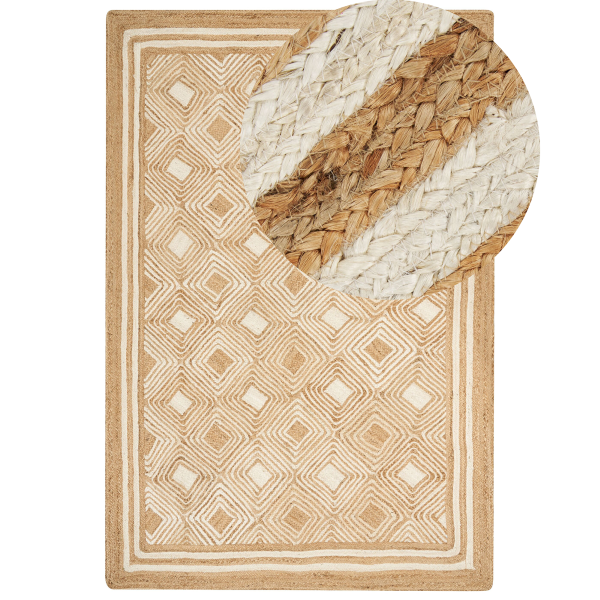 Matto MENGEN Beige 200 x 300 cm juutti