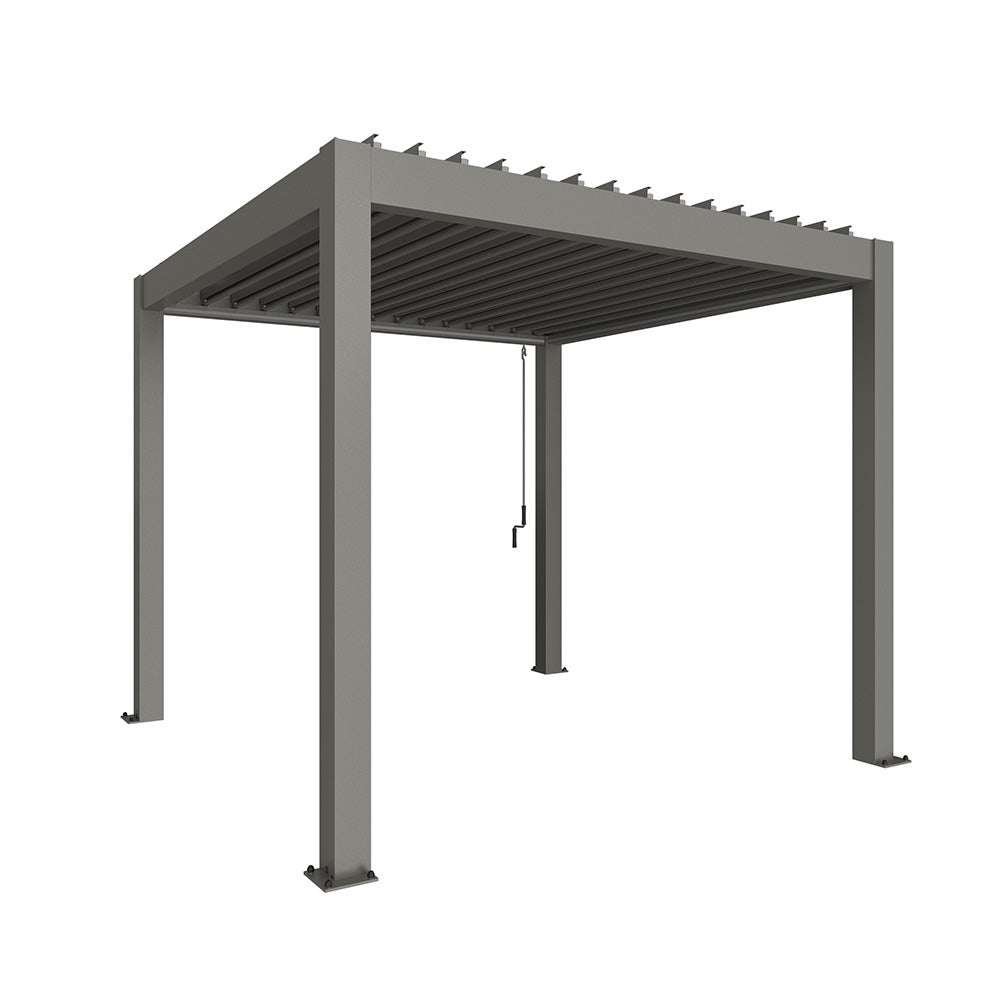 Biohort, Pergola koko 3 x 3 metallinen quartz harmaa