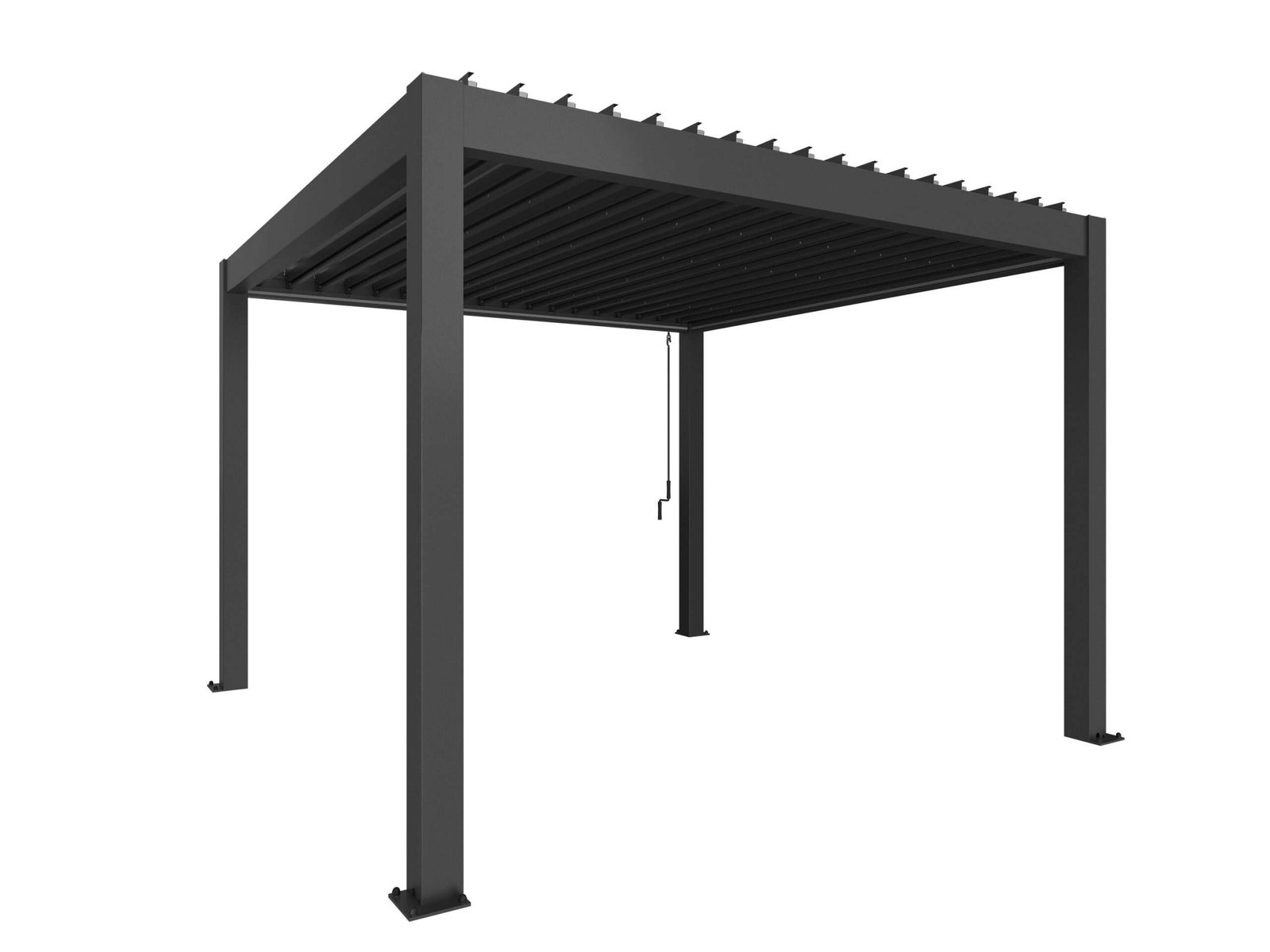 Biohort, Pergola storlek 3,5 x 3,5 metallinen tummanharmaa