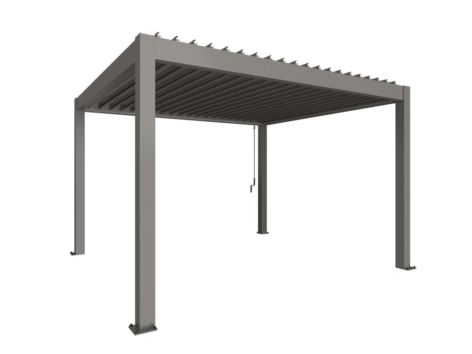Biohort, Pergola storlek 4 x 3,5 metallinen quartz harmaa