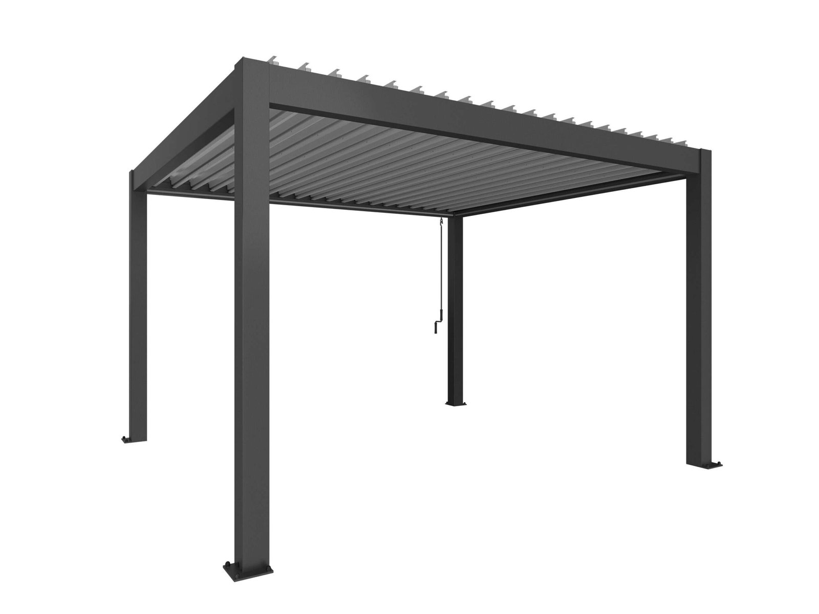 Biohort, Pergola storlek 4 x 3,5 metallinen tummanharmaa/hopea