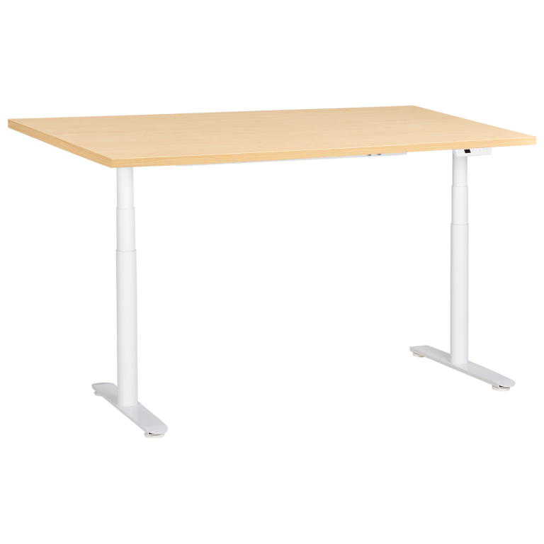 Sähkösäädettävä työpöytä DESTINAS Vaaleanruskea/valkoinen 160 cm 72 cm