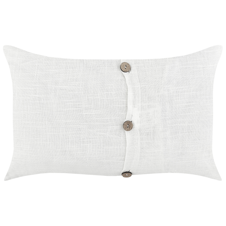 Koristetyynysetti 2 kpl BANORI pellava 30 x 50 cm Valkoinen Hillitty