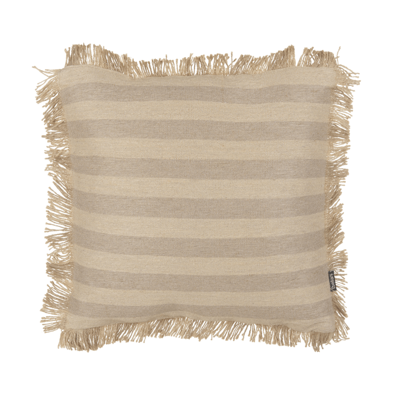 Koristetyyny CIRSIUM juutti 45 x 45 cm Beige Raitakuvio