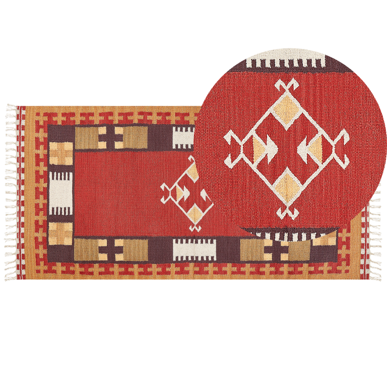 Matto PARAKAR Monivärinen 80 x 150 cm puuvilla Kelim-matto