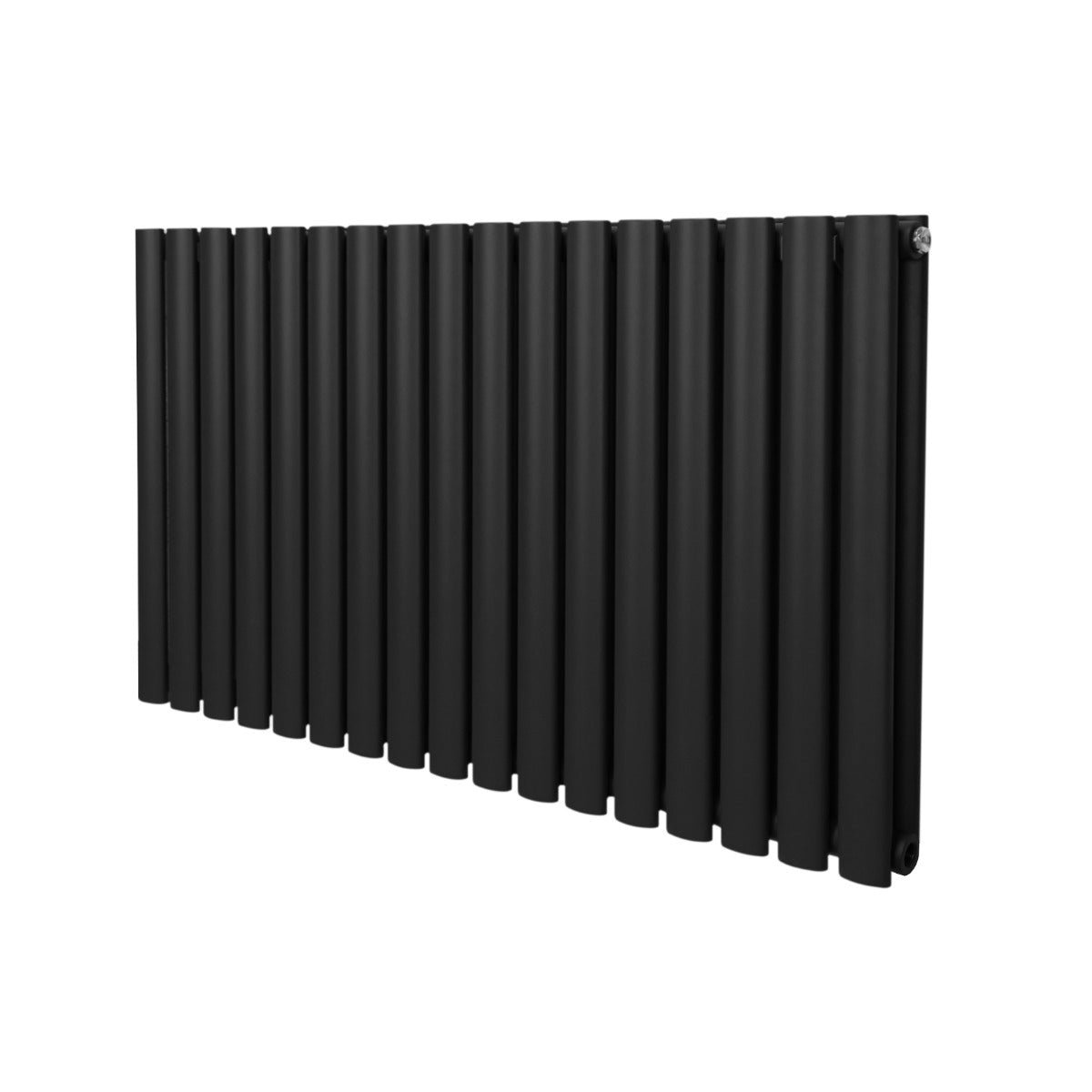 Soikea pylväspatteri – 600 mm x 1020 mm – Musta