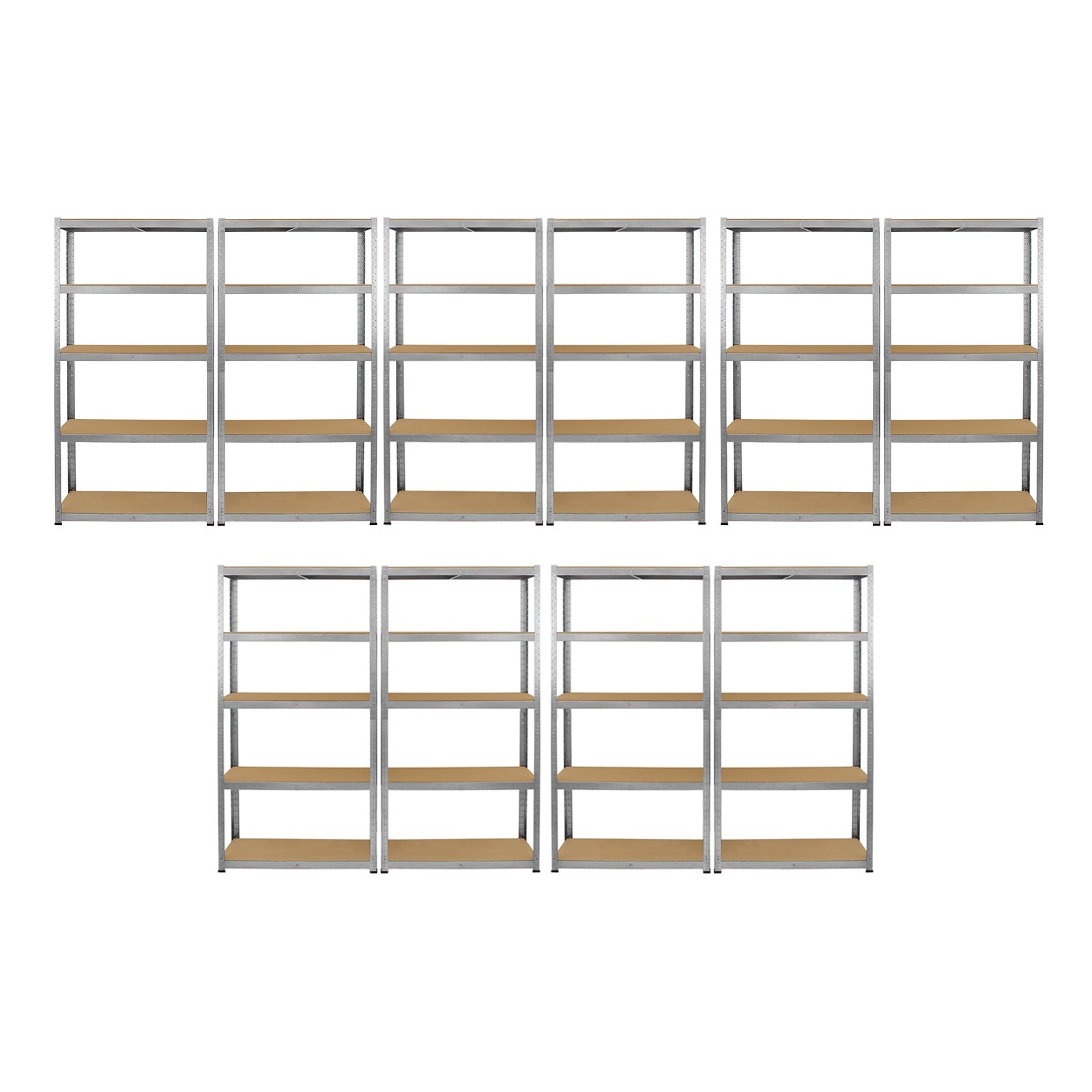 Monster Racking 10 x Galwix galvanoitu teräshylly, 90 cm leveä