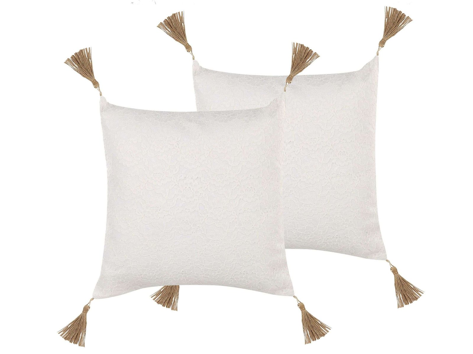 Koristetyynysetti 2 kpl AZALEA 45 x 45 cm Vaaleanbeige Hillitty