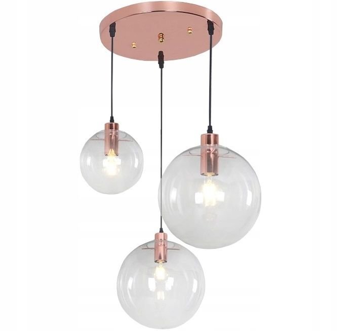 TOOLIGHT riippuva kattovalaisin APP038-3CP LASSI SET ruusukulta, 80x30x30cm