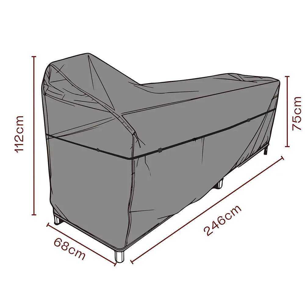 Brafab, Huonekalusuoja ulkokeittiö 246x68x112/75 cm Premium