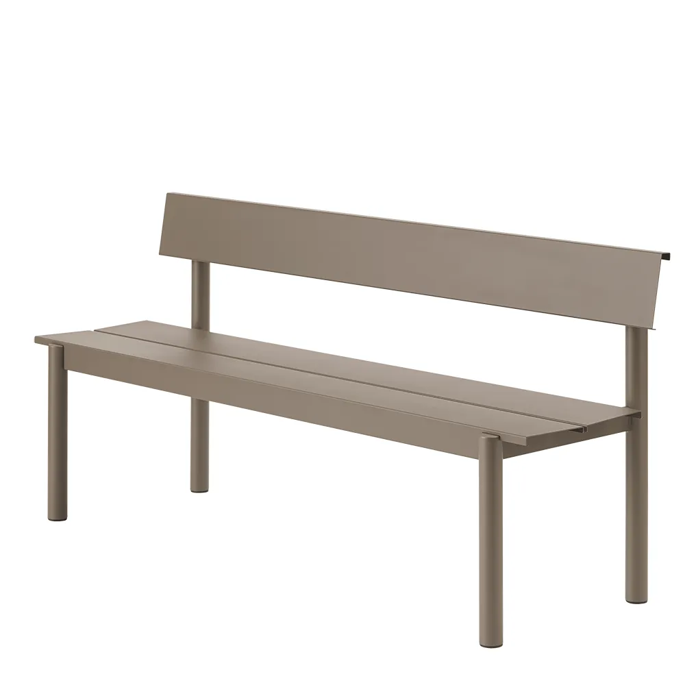 Muuto, Teräspenkki 170cm Linear Steel Taupe