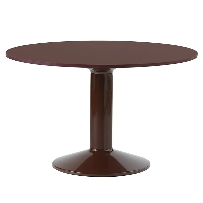 Muuto, Midst ruokapöytä 120 cm - Dark Red Linoleum Dark Red