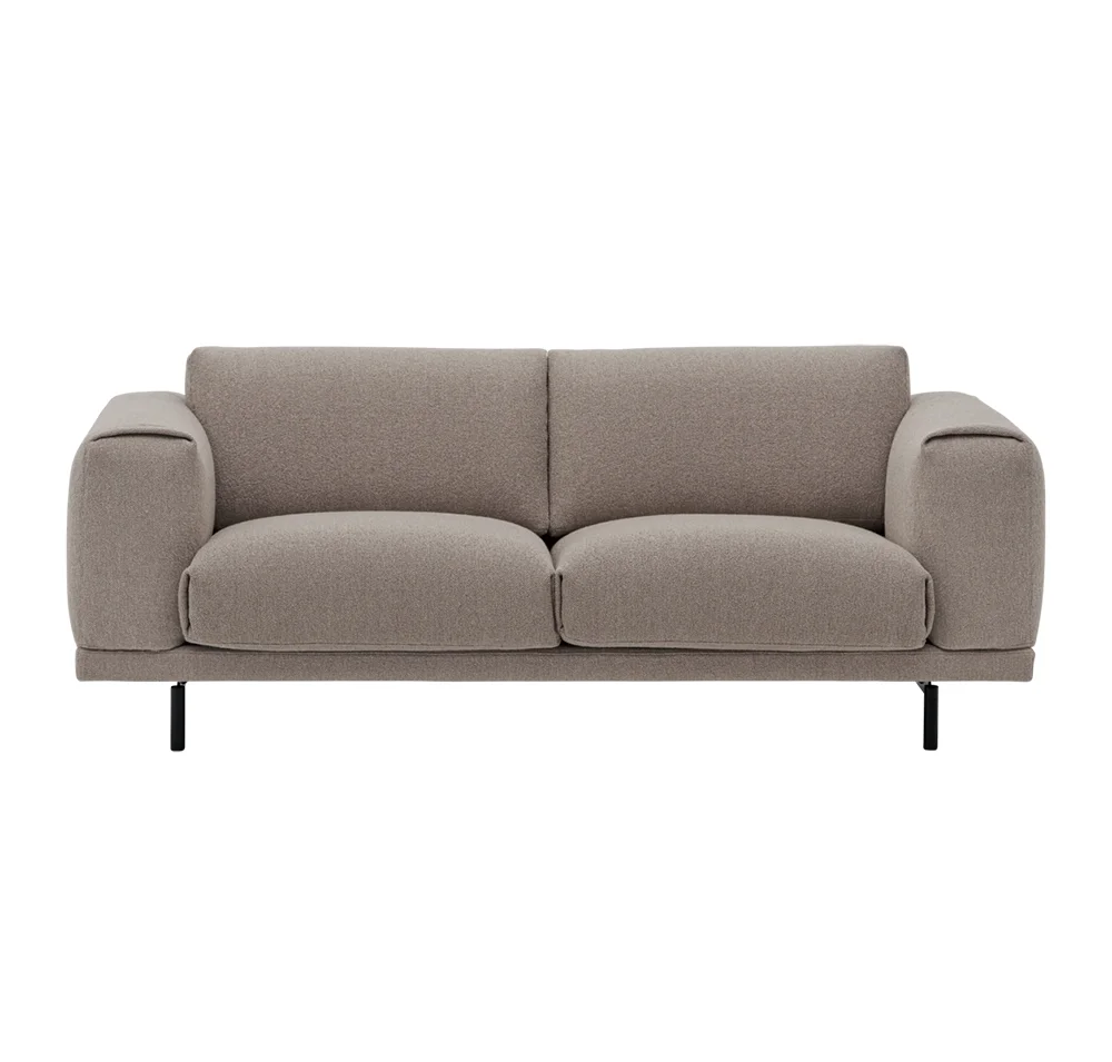 Muuto, Rest sohva 2-istuttava - metallijalusta/Hearth6/musta